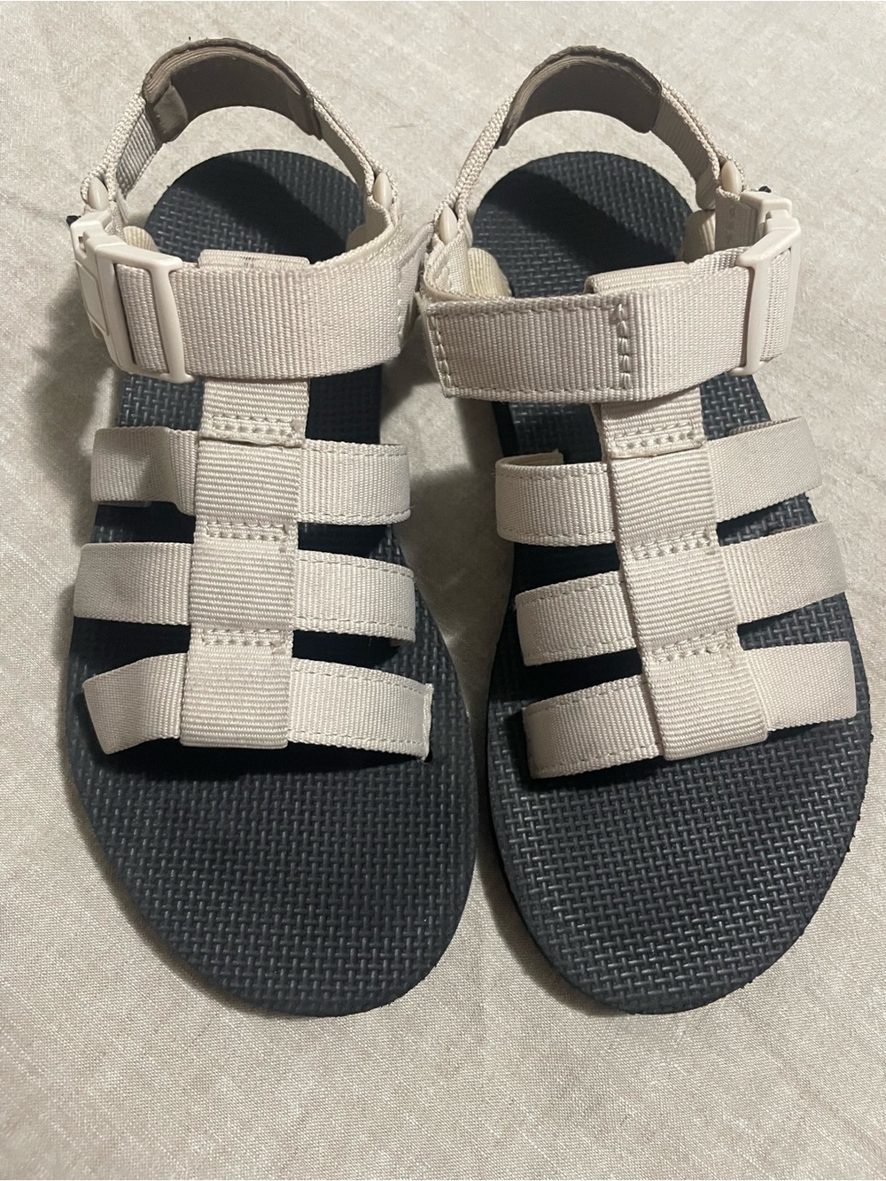 Teva Women's Strappy Sandals in Beige and Black